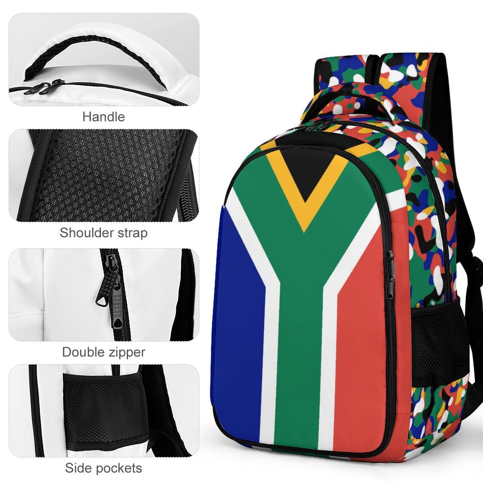 South Africa Flag Casual Backpack - Conscious Apparel Store