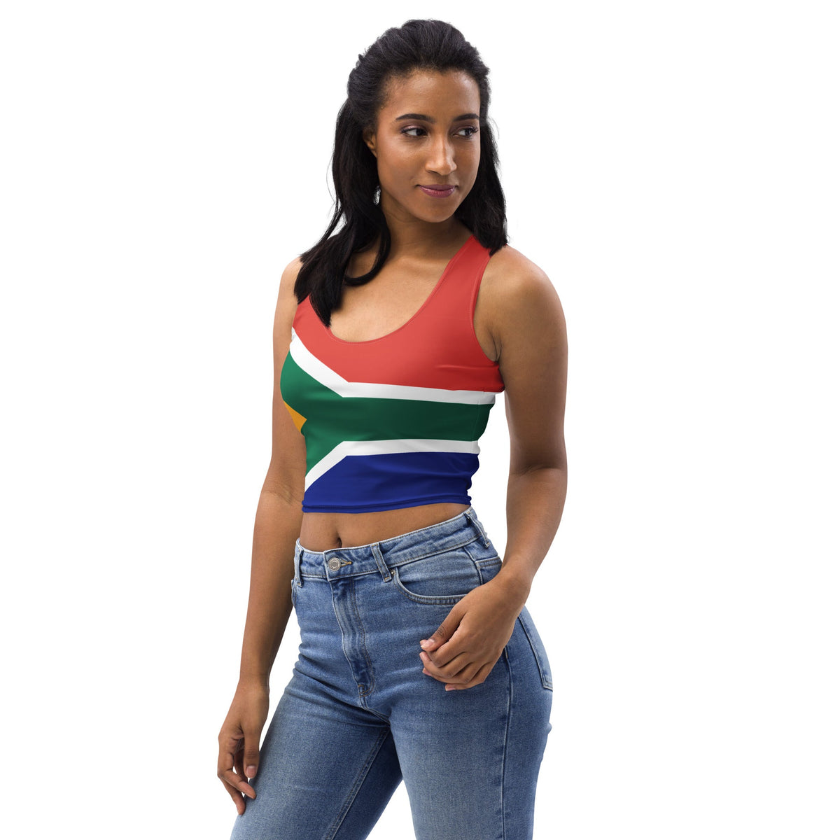 South Africa Flag Crop Top - Conscious Apparel Store