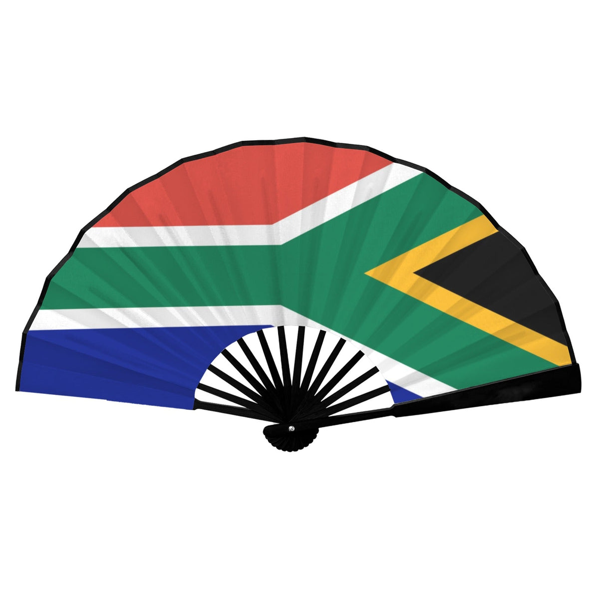 South Africa Flag Double-Sided Custom Folding Fan - Conscious Apparel Store