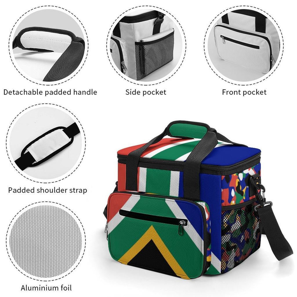 South Africa Flag Insulated Cooler Bag - Conscious Apparel Store