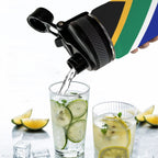South Africa Flag Insulated Water Bottle with Dual - Use Lid (18oz) - Conscious Apparel Store