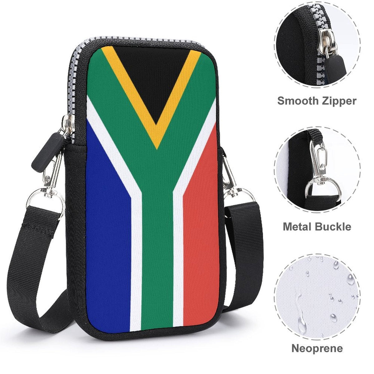 South Africa Flag Mobile Phone Purse - Conscious Apparel Store