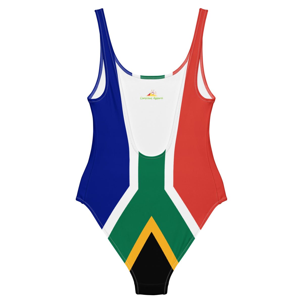 South Africa Flag One-Piece Swimsuit - Conscious Apparel Store