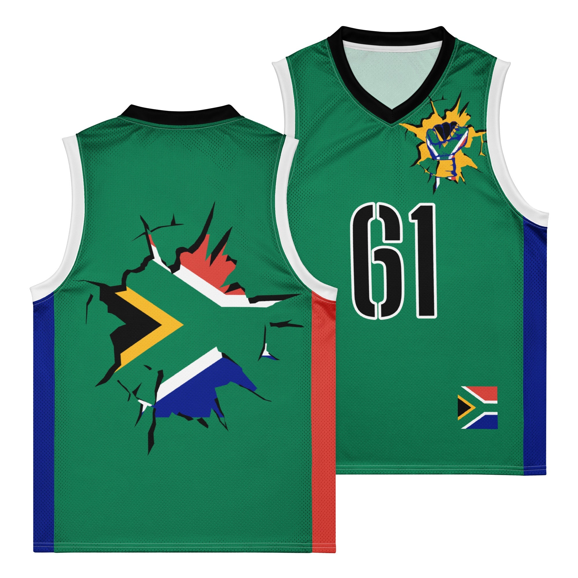 South Africa Flag Premium Sport Jersey Tank Top - Conscious Apparel Store
