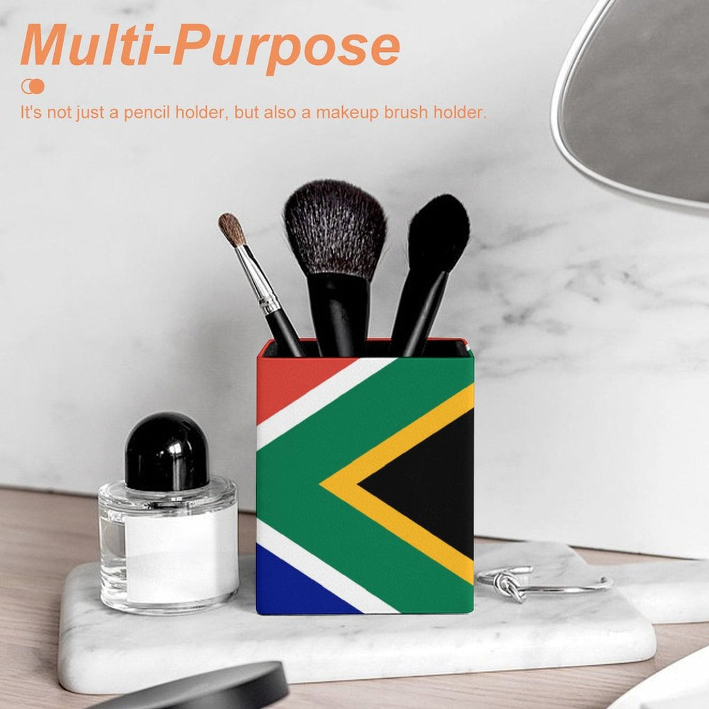 South Africa Flag Square Pen Holder - Conscious Apparel Store