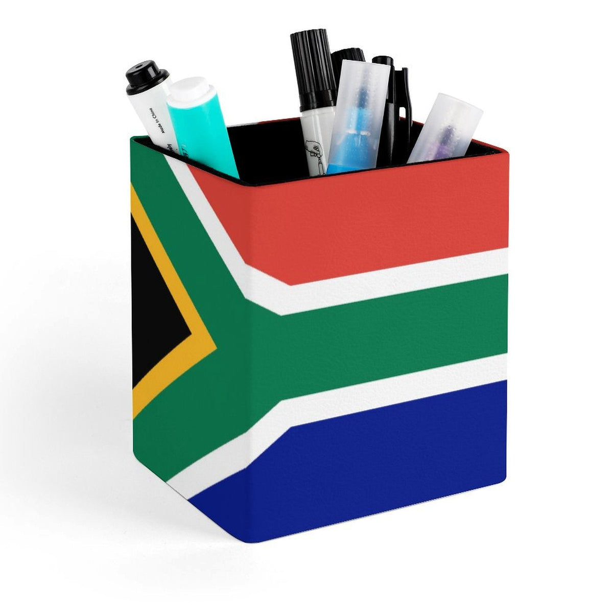 South Africa Flag Square Pen Holder - Conscious Apparel Store