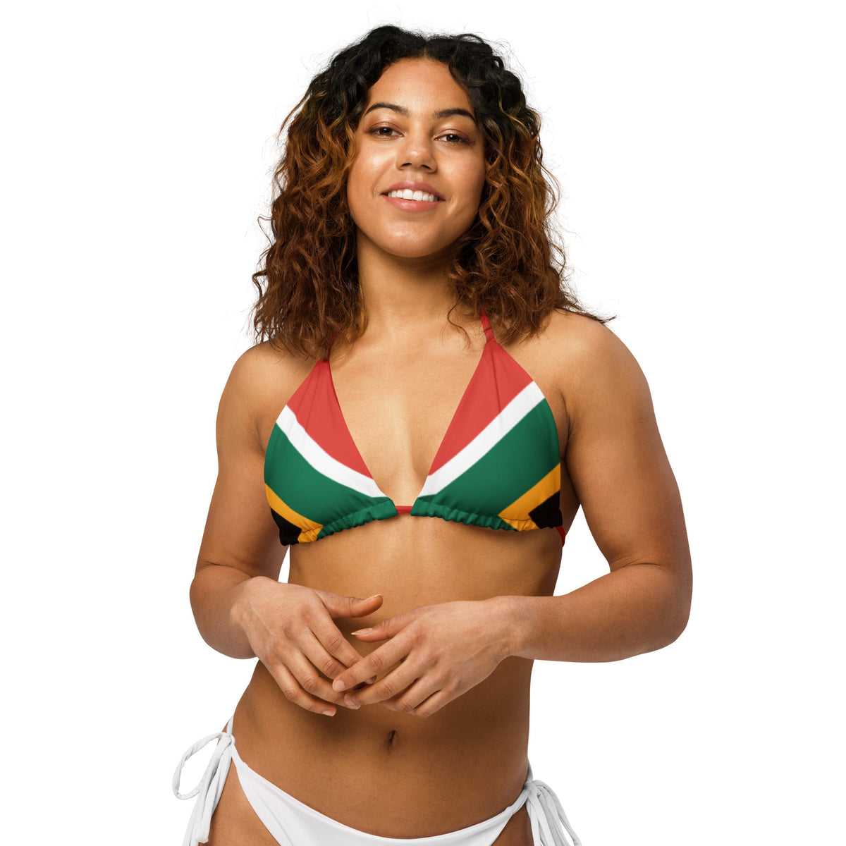 South Africa Flag string bikini top - Conscious Apparel Store