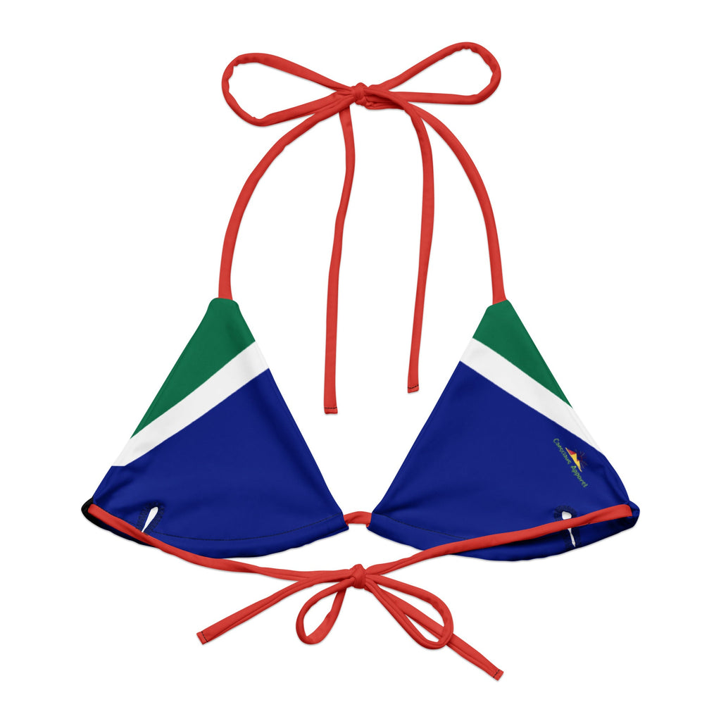 South Africa Flag string bikini top - Conscious Apparel Store