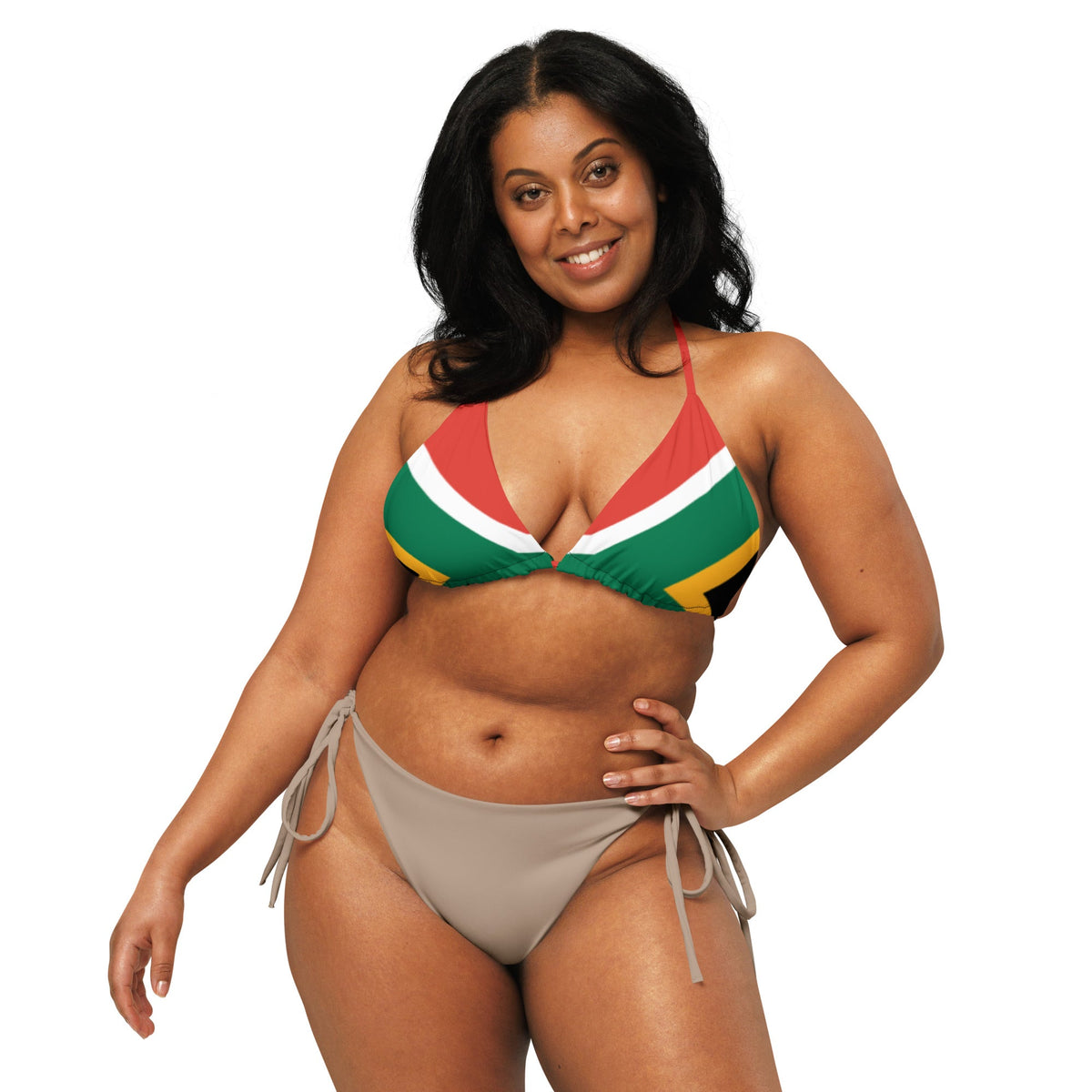 South Africa Flag string bikini top - Conscious Apparel Store