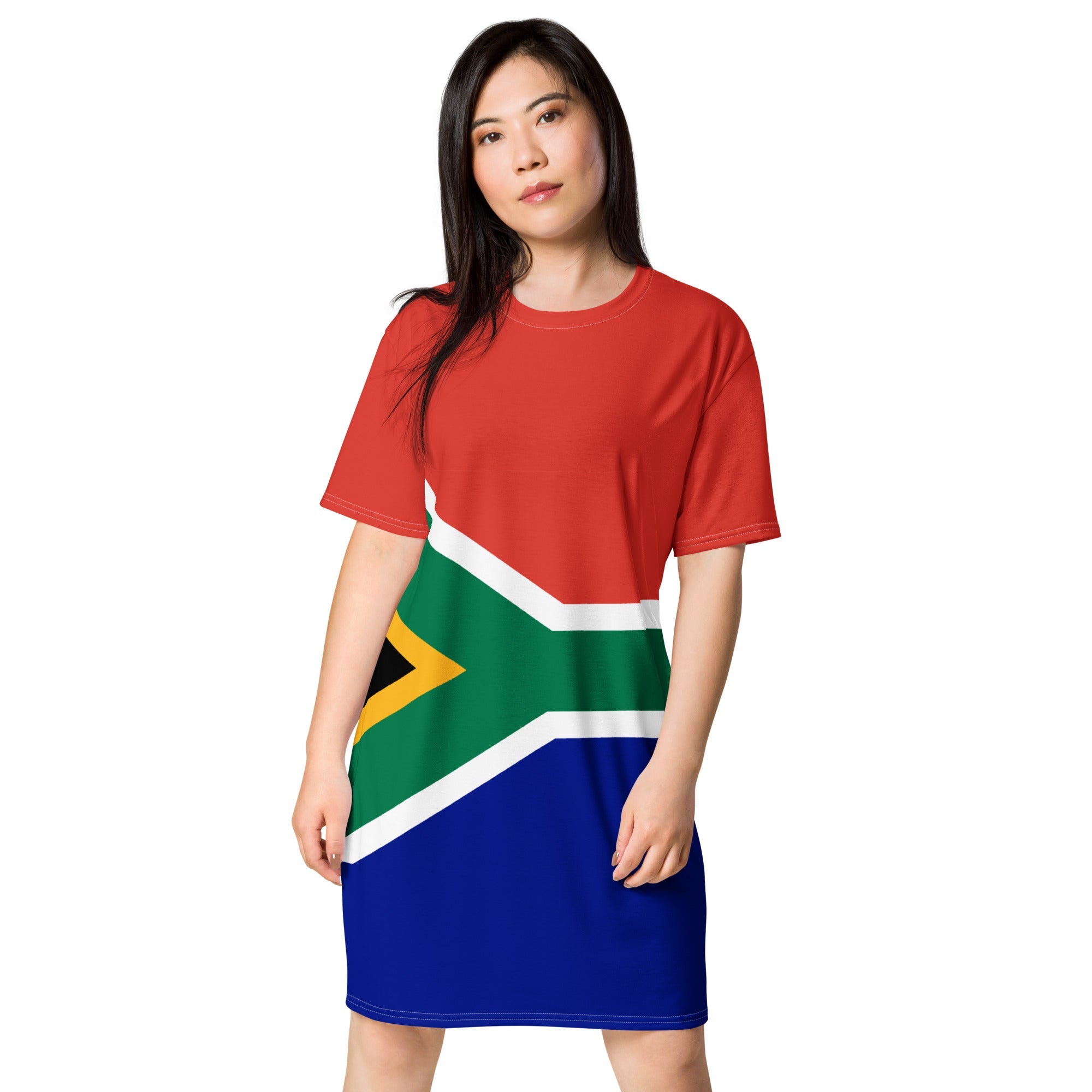 South Africa Flag T-shirt dress - Conscious Apparel Store
