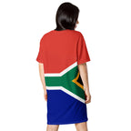 South Africa Flag T-shirt dress - Conscious Apparel Store