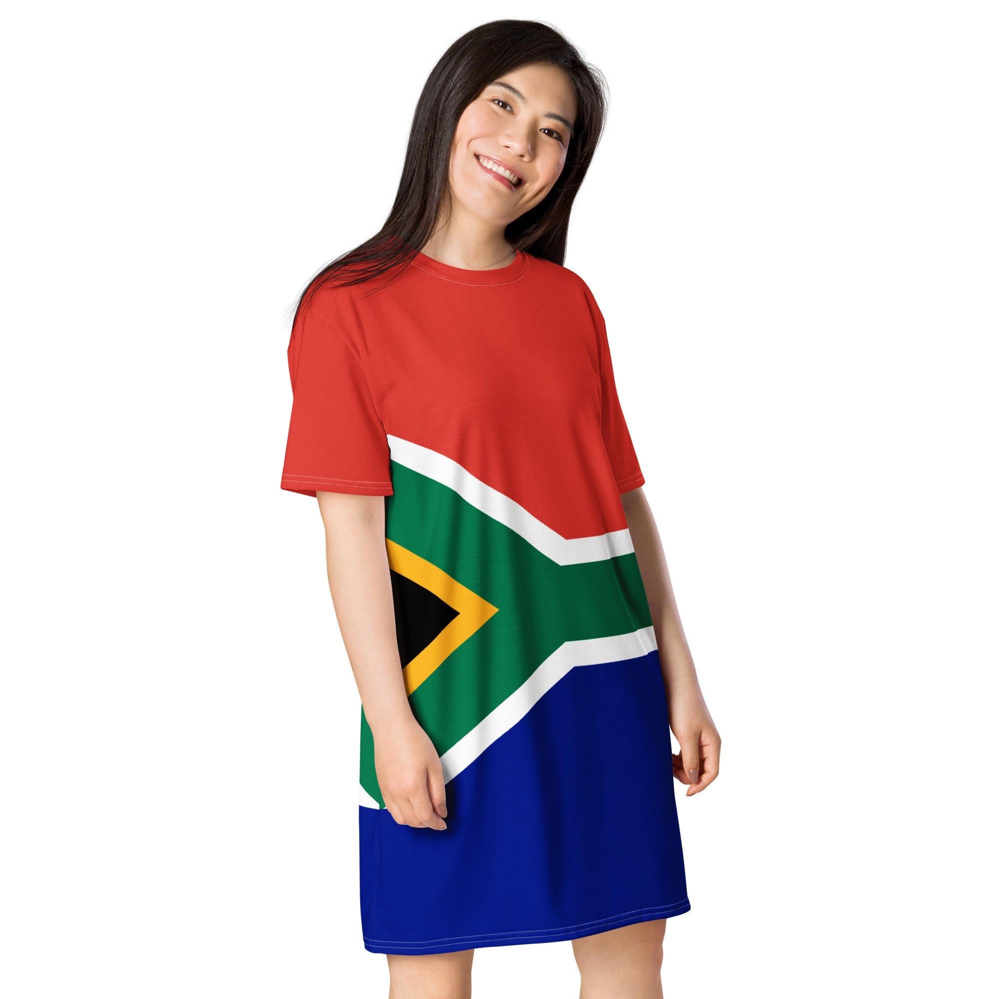 South Africa Flag T-shirt dress - Conscious Apparel Store