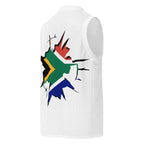 South Africa Flag (White) Premium Sport Jersey Tank Top - Conscious Apparel Store