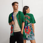 South Africa Football Themed Button-Down Sport Jersey - Conscious Apparel Store