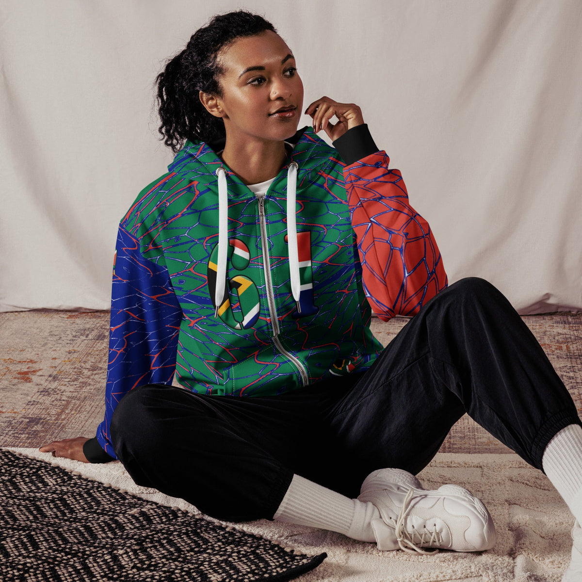 South Africa Football Unisex zip hoodie - Conscious Apparel Store