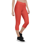 South Africa Red Capri Leggings - Conscious Apparel Store