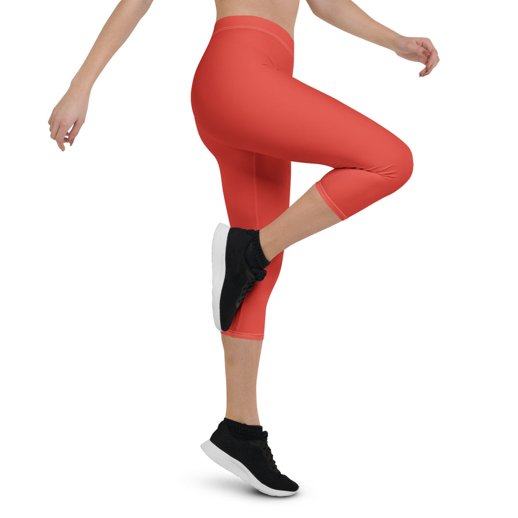 South Africa Red Capri Leggings - Conscious Apparel Store