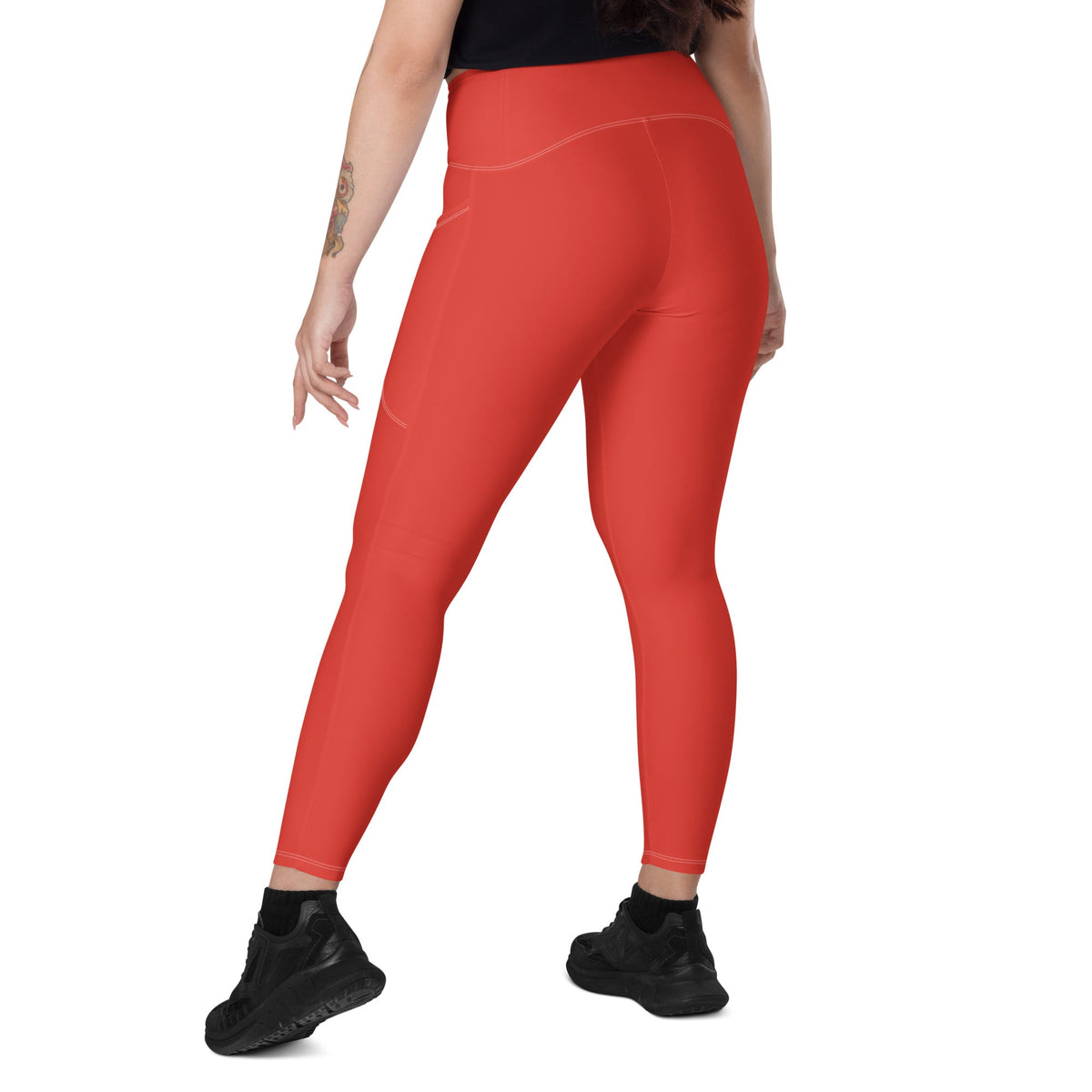 South Africa Red Leggings with pockets - Conscious Apparel Store