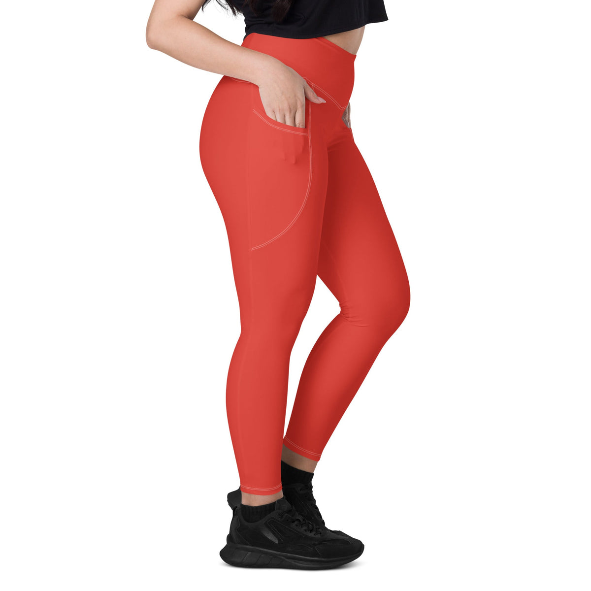 South Africa Red Leggings with pockets - Conscious Apparel Store