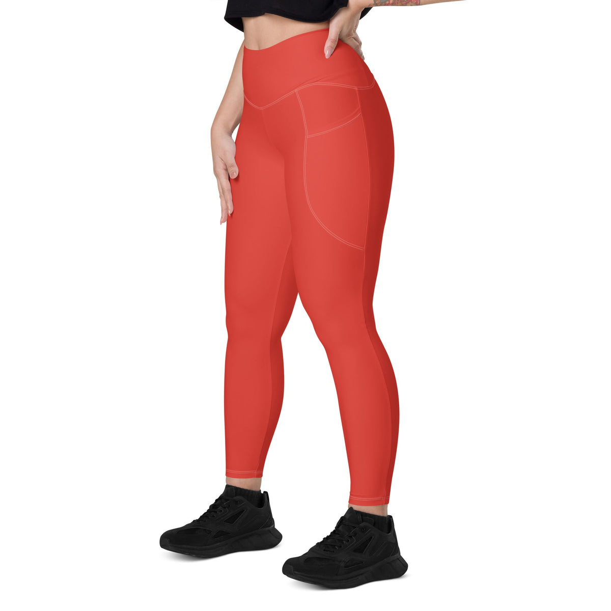 South Africa Red Leggings with pockets - Conscious Apparel Store