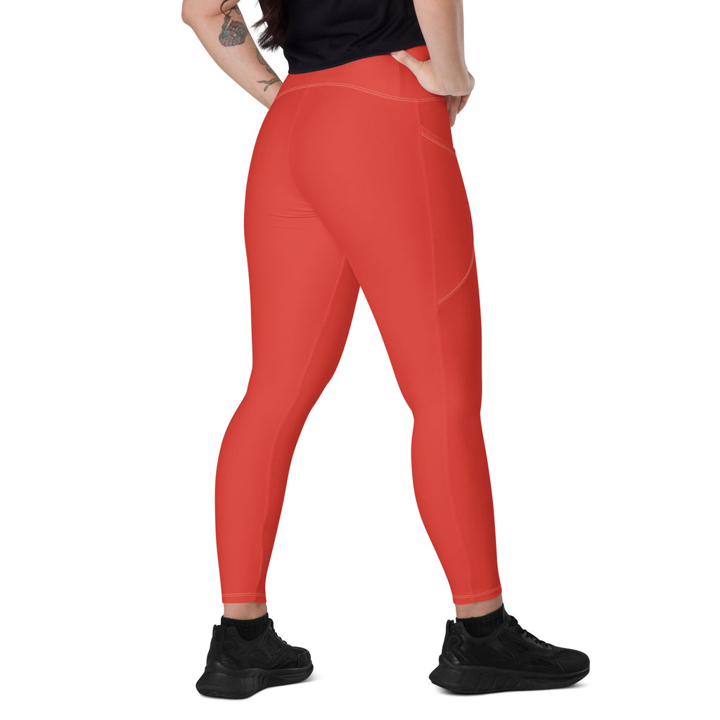 South Africa Red Leggings with pockets - Conscious Apparel Store