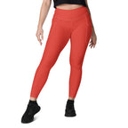 South Africa Red Leggings with pockets - Conscious Apparel Store