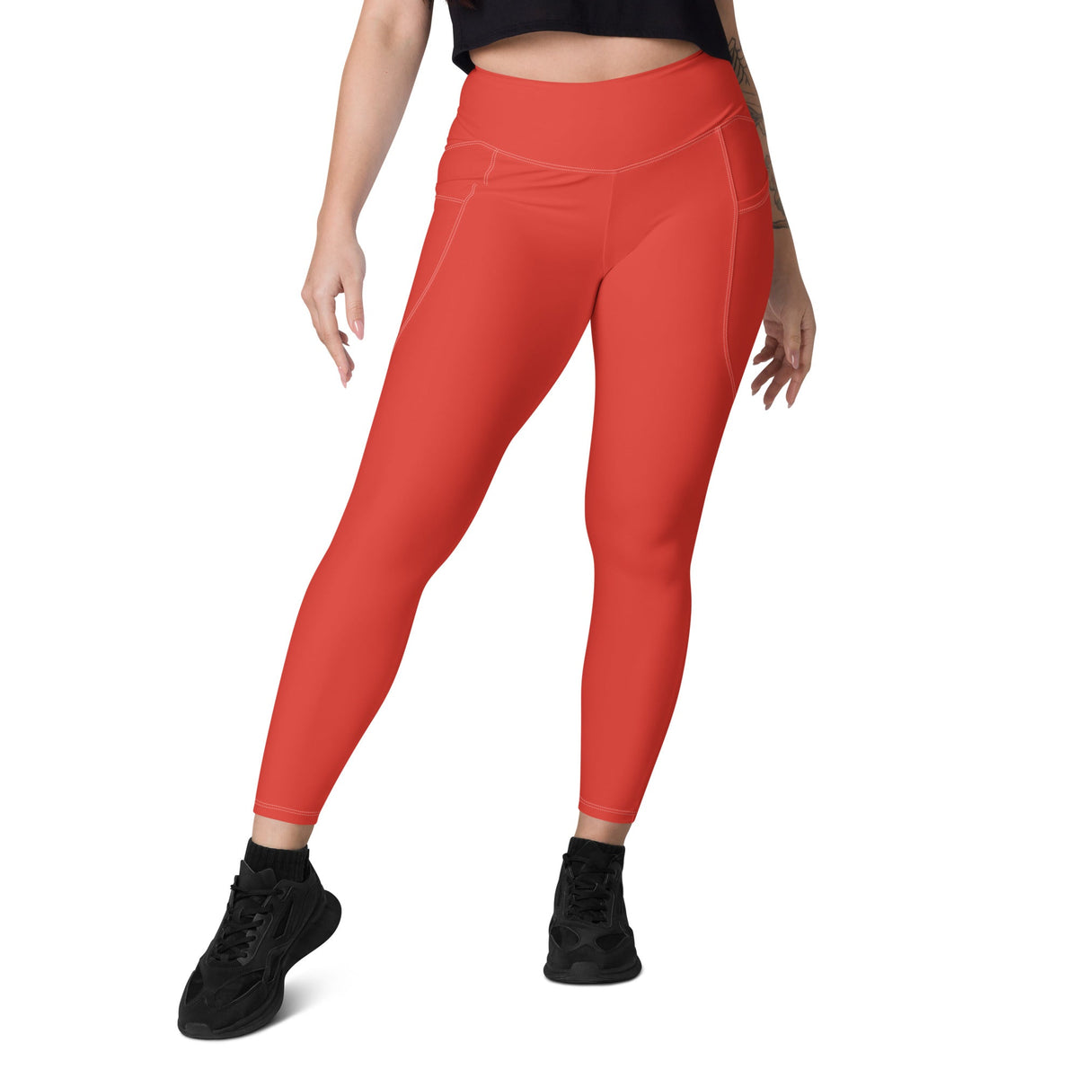 South Africa Red Leggings with pockets - Conscious Apparel Store