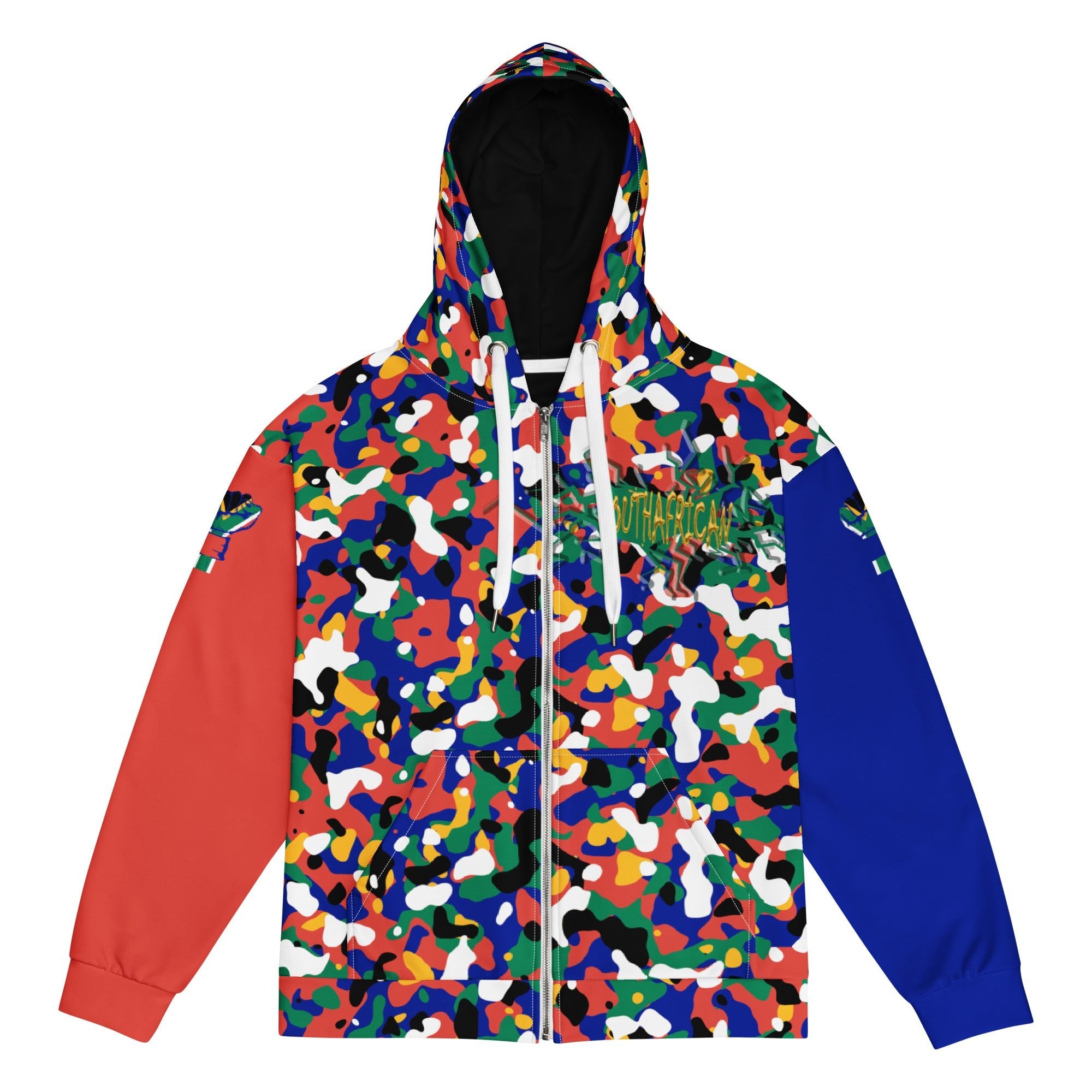 South African Flag Camo Unisex zip hoodie - Conscious Apparel Store