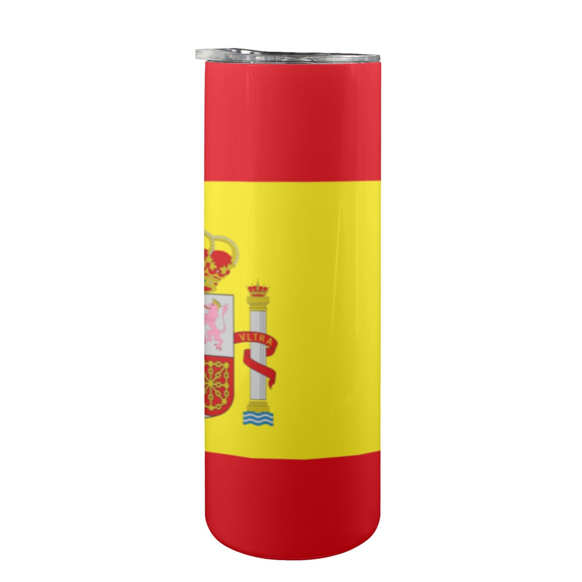 Spain Flag 20oz Tall Skinny Tumbler with Lid and Straw - Conscious Apparel Store