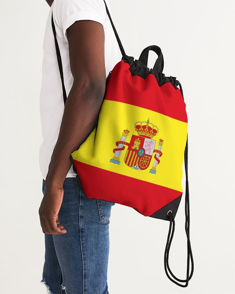 Spain Flag Canvas Drawstring Bag - Conscious Apparel Store