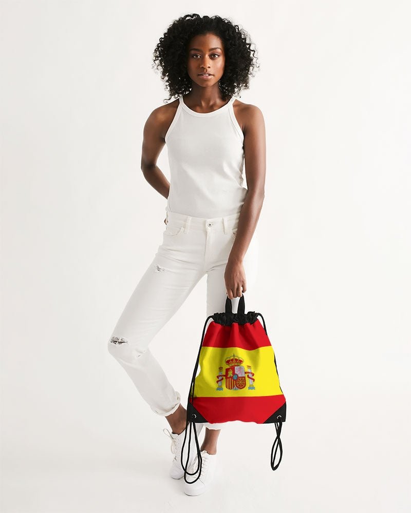 Spain Flag Canvas Drawstring Bag - Conscious Apparel Store