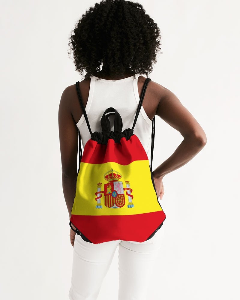 Spain Flag Canvas Drawstring Bag - Conscious Apparel Store