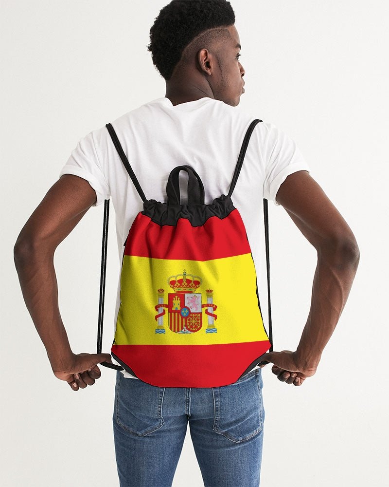 Spain Flag Canvas Drawstring Bag - Conscious Apparel Store