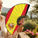 Spain Flag Double-Sided Custom Folding Fan - Conscious Apparel Store