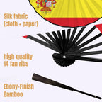 Spain Flag Double-Sided Custom Folding Fan - Conscious Apparel Store