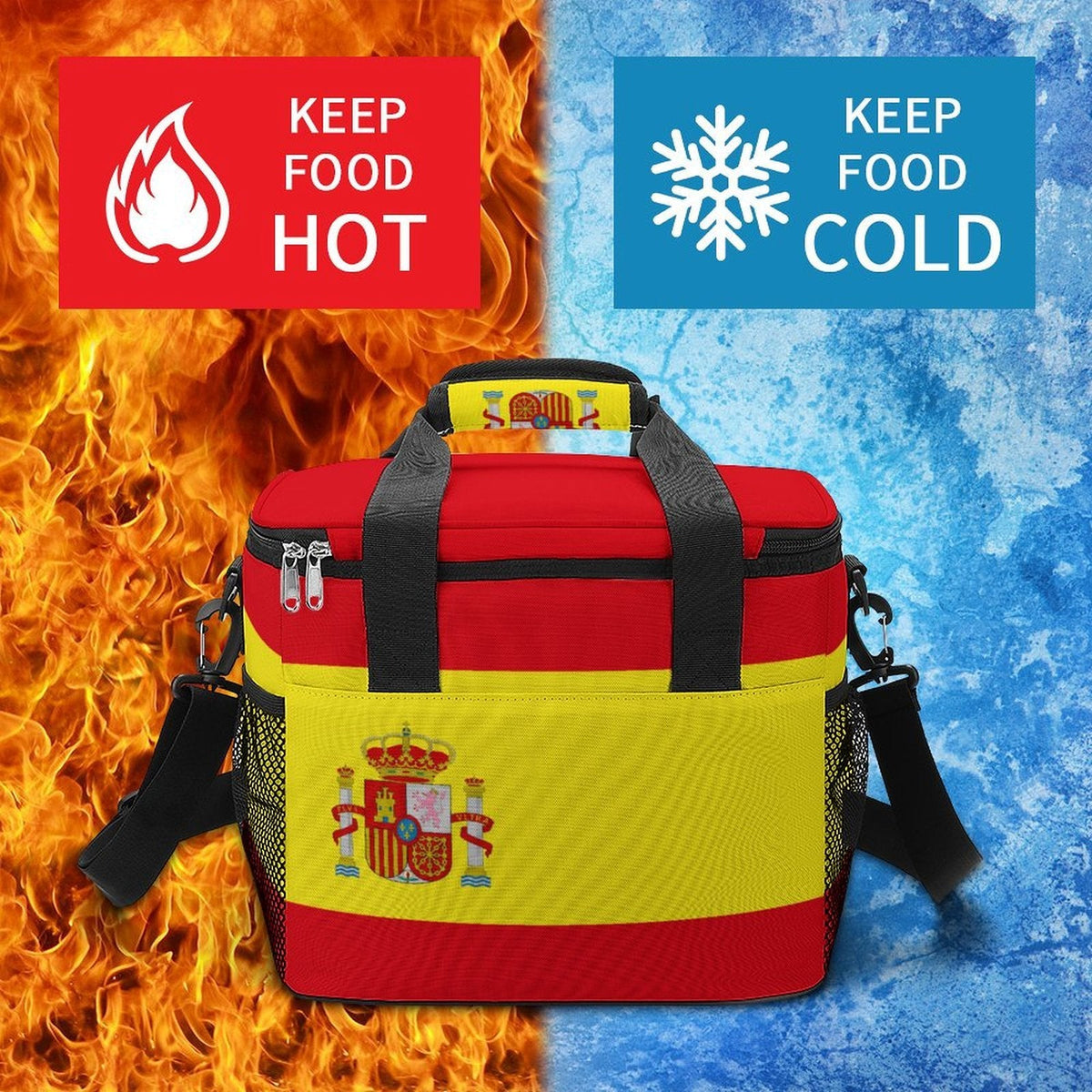 Spain Flag Insulated Cooler Bag - Conscious Apparel Store