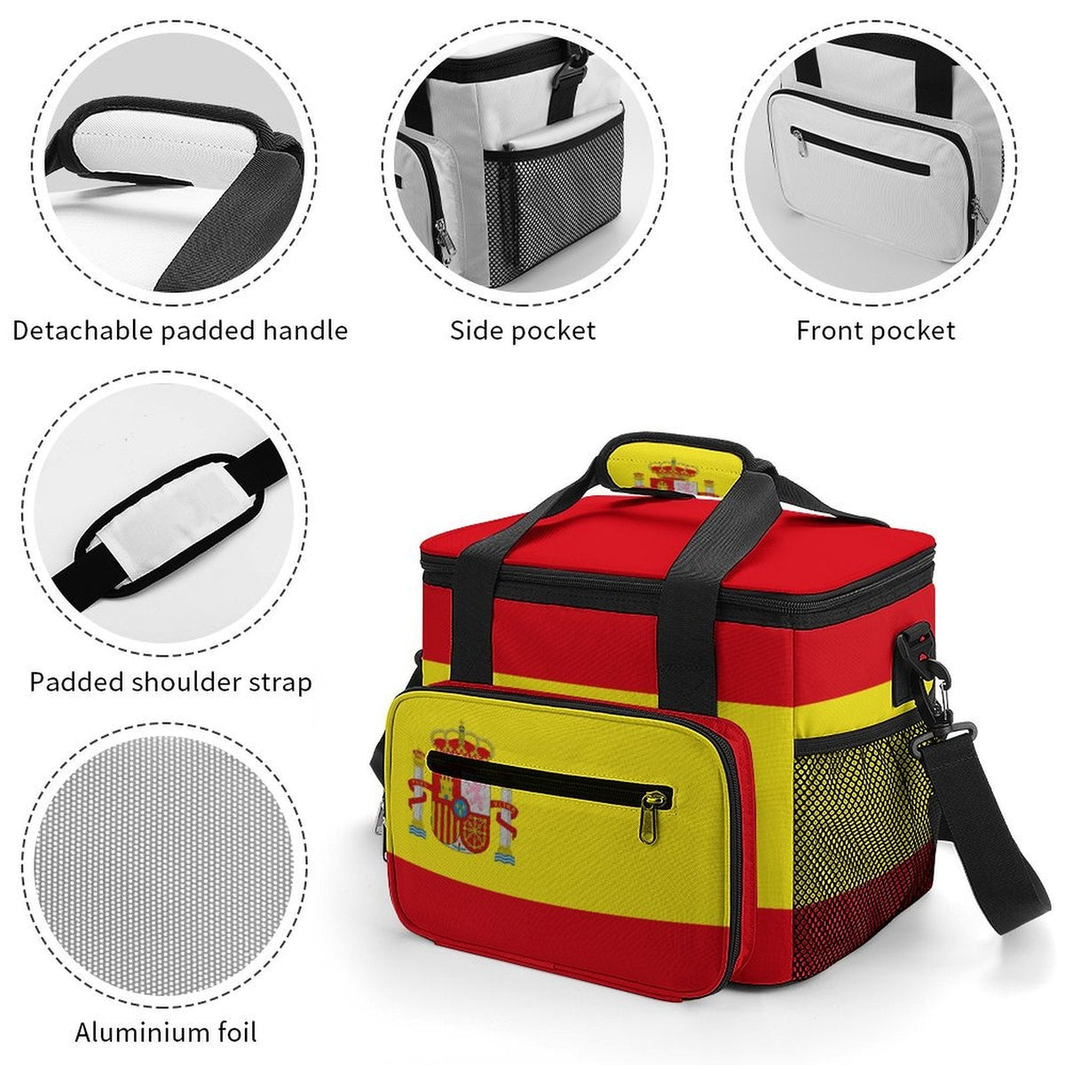Spain Flag Insulated Cooler Bag - Conscious Apparel Store