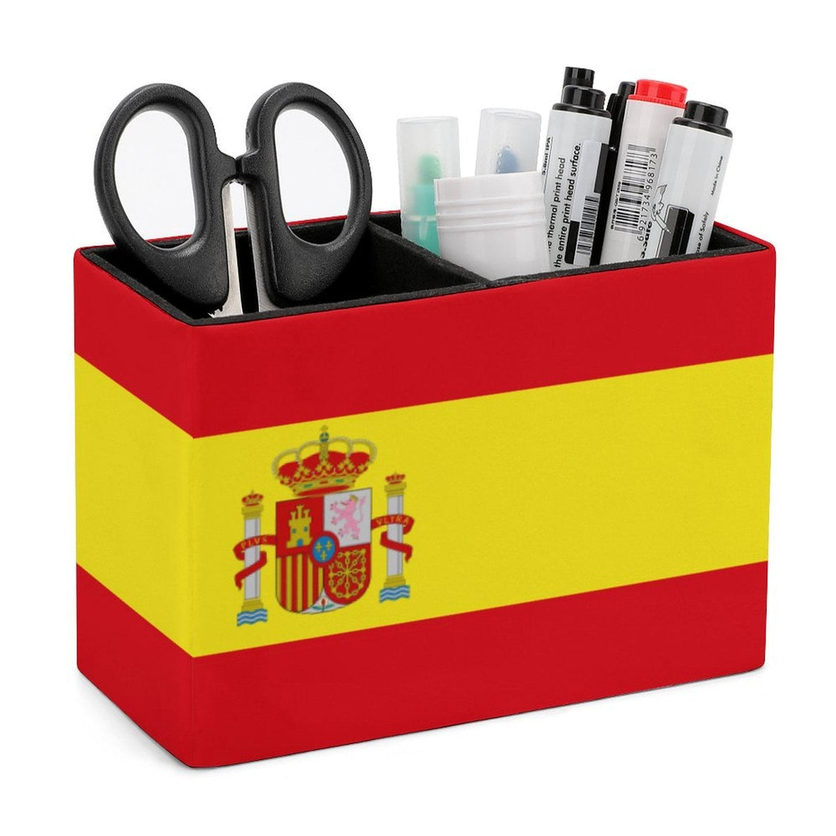 Spain Flag Leather Pen Holder - Conscious Apparel Store