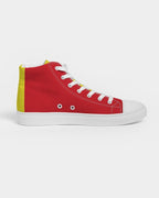 Spain Flag Men's Hightop Canvas Shoe - Conscious Apparel Store