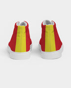 Spain Flag Men's Hightop Canvas Shoe - Conscious Apparel Store