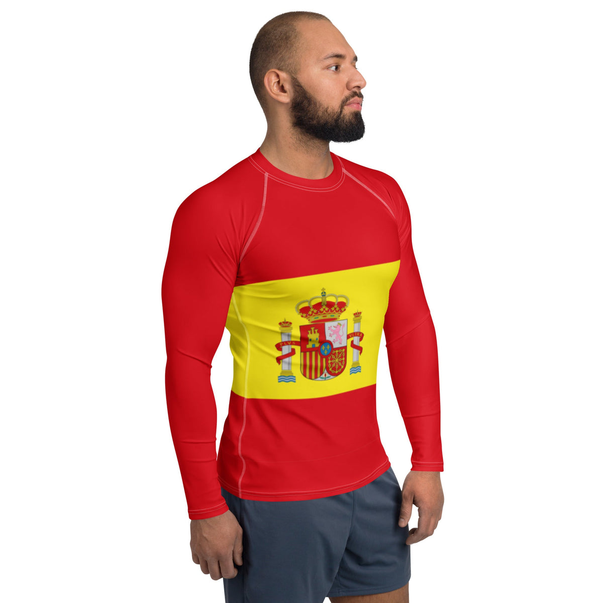 Spain Flag Men's Rash Guard - Conscious Apparel Store
