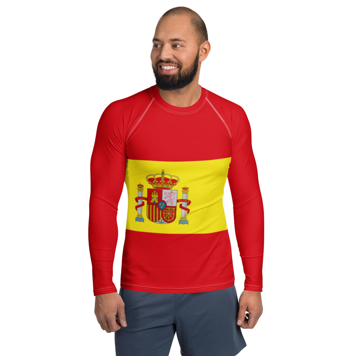 Spain Flag Men's Rash Guard - Conscious Apparel Store