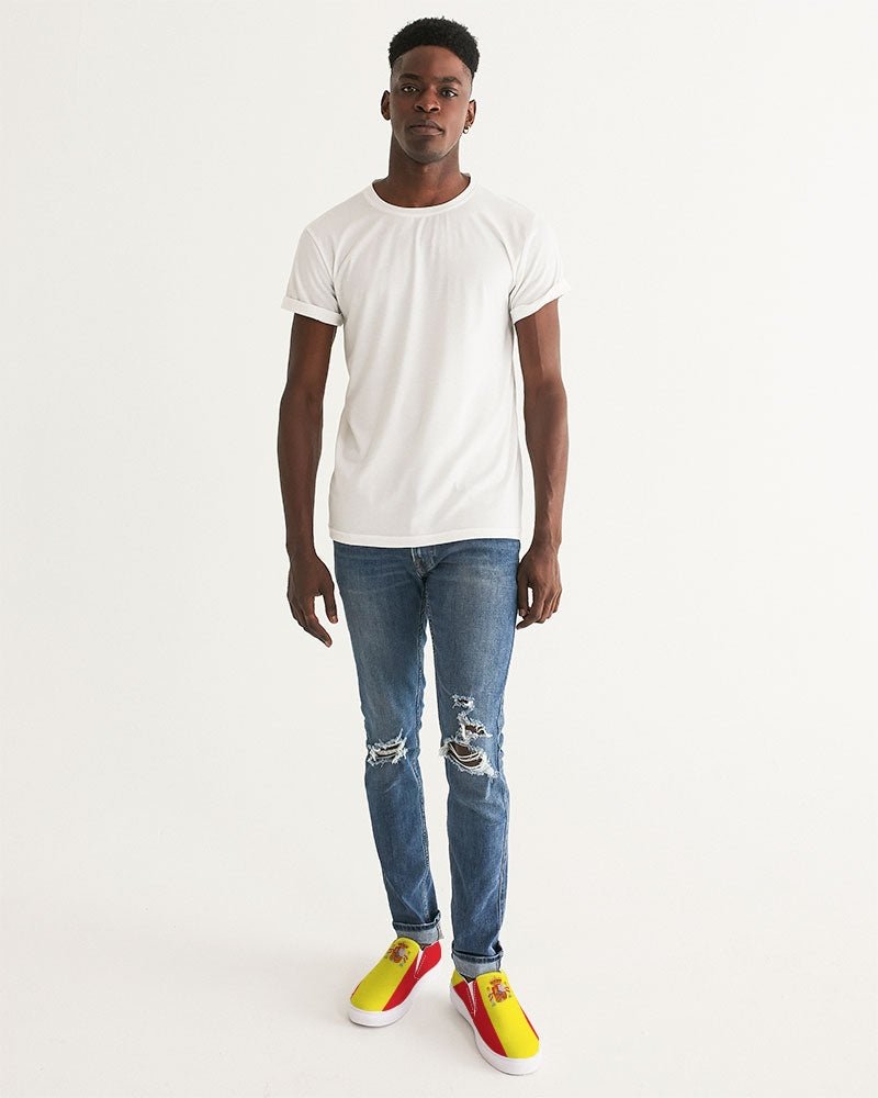 Spain Flag Men's Slip-On Canvas Shoe - Conscious Apparel Store