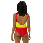 Spain Flag One-Piece Swimsuit - Conscious Apparel Store
