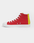 Spain Flag Women's Hightop Canvas Shoe - Conscious Apparel Store