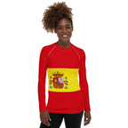 Spain Flag Women's Rash Guard - Conscious Apparel Store