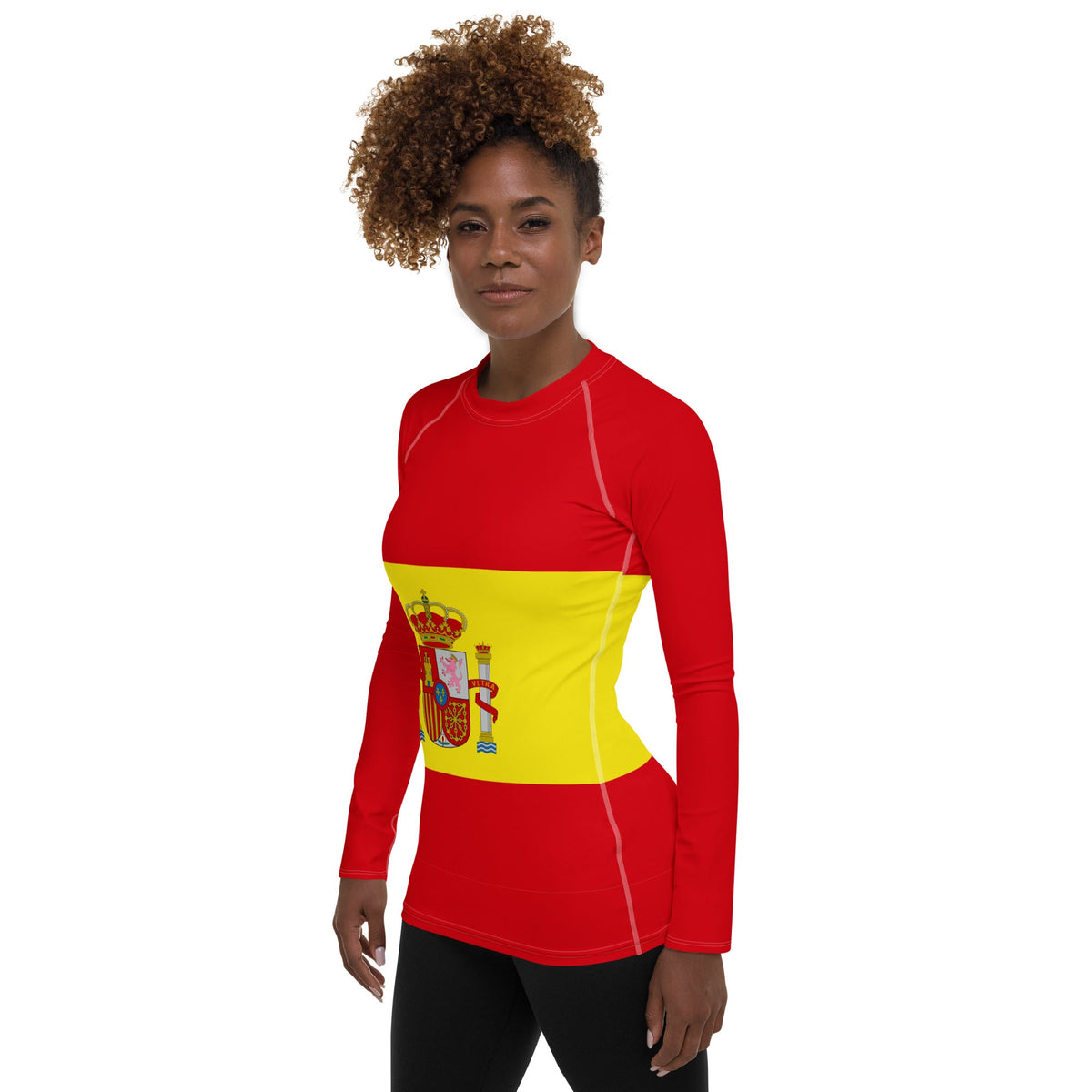 Spain Flag Women's Rash Guard - Conscious Apparel Store