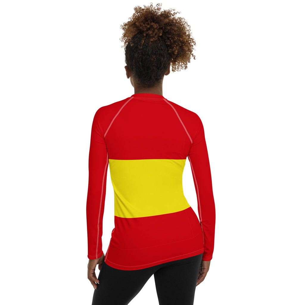 Spain Flag Women's Rash Guard - Conscious Apparel Store