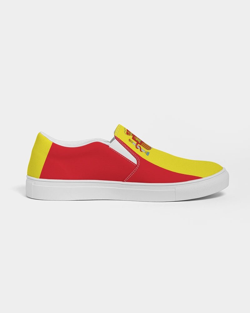 Spain Flag Women's Slip-On Canvas Shoe - Conscious Apparel Store