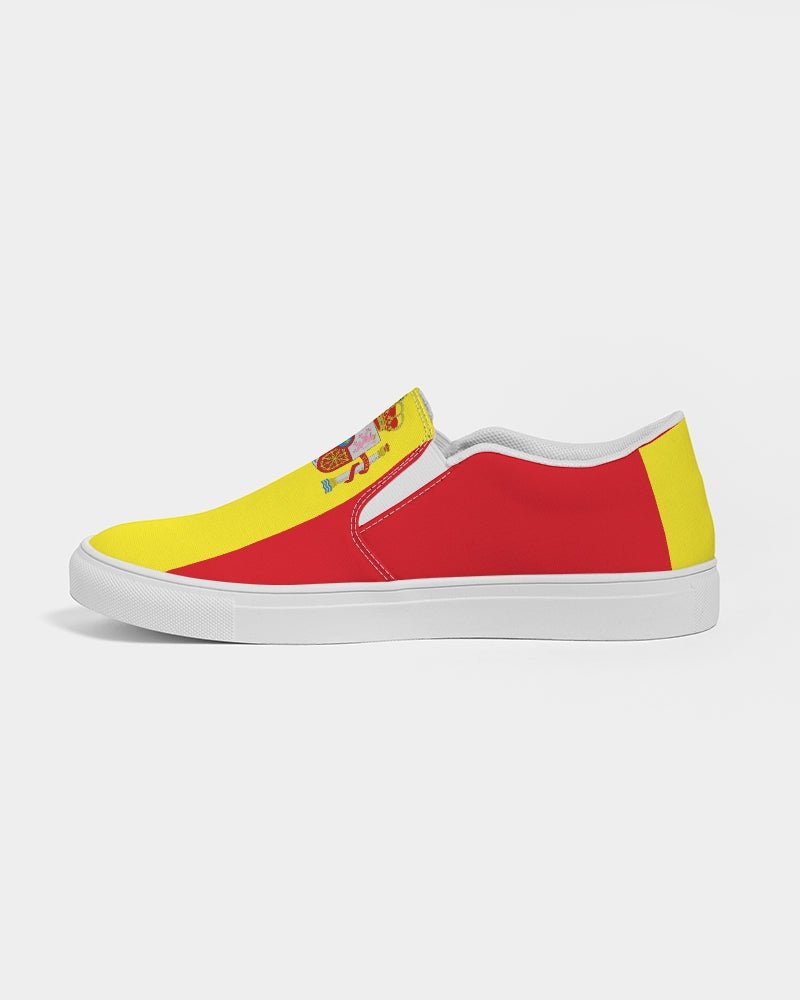 Spain Flag Women's Slip-On Canvas Shoe - Conscious Apparel Store